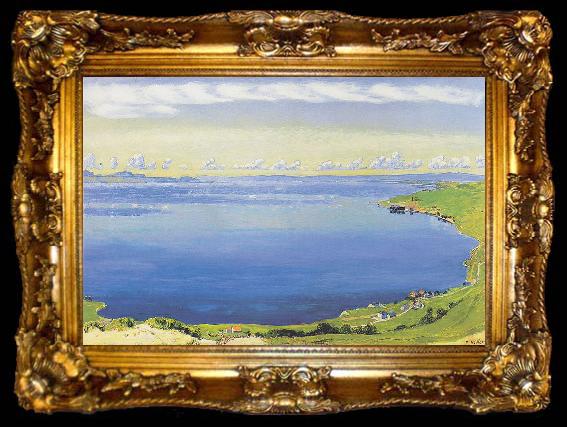 framed  Ferdinand Hodler Genfersee von Chexbres aus, ta009-2